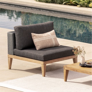 Urba 35" Outdoor Lounge Chair - Slate Gray