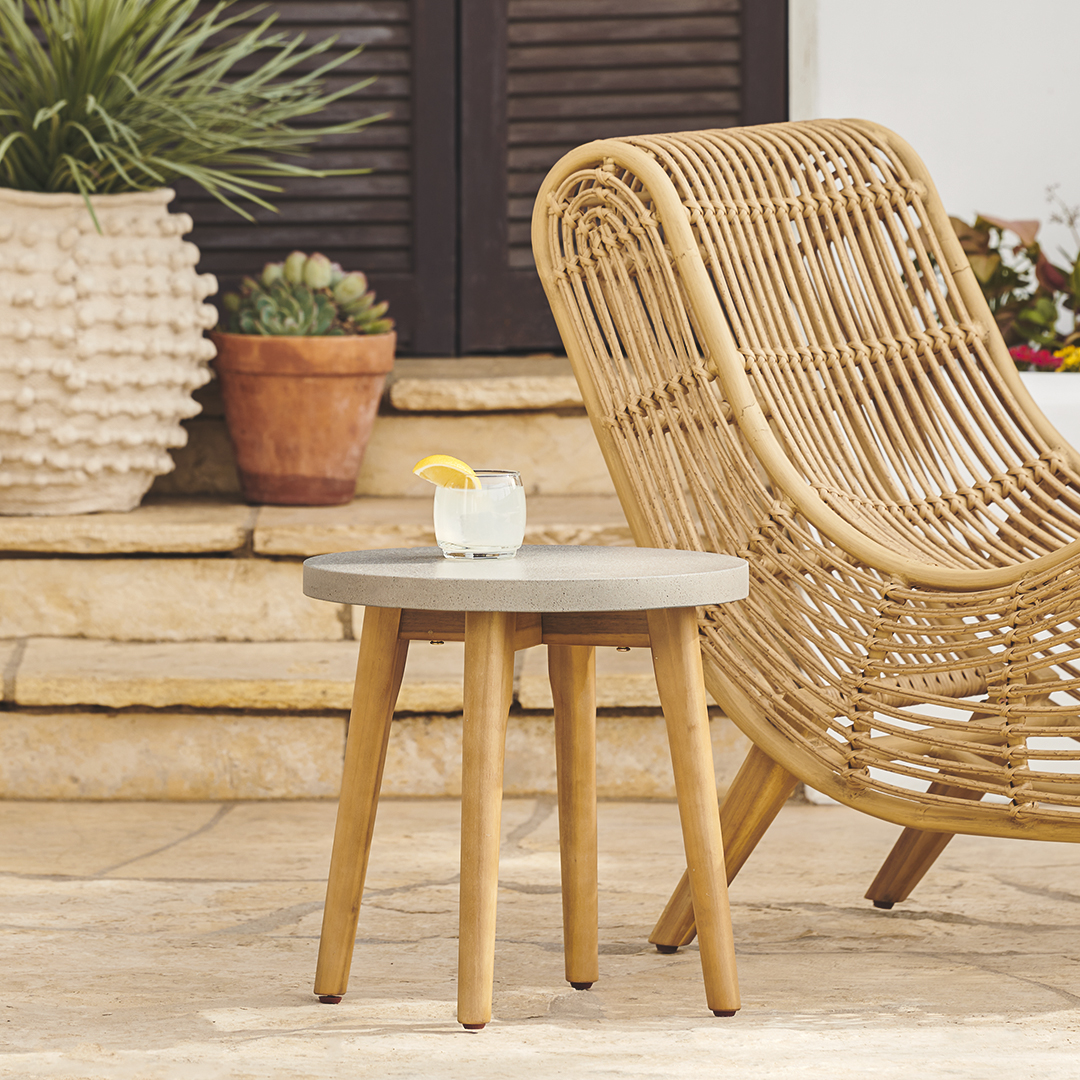 Atra Outdoor Side Table - Concrete by Article