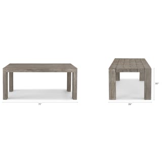 The Atica Outdoor Dining Table x Calicut Dining Chair Bundle - Primary View 1 of 6 (Click To Zoom).