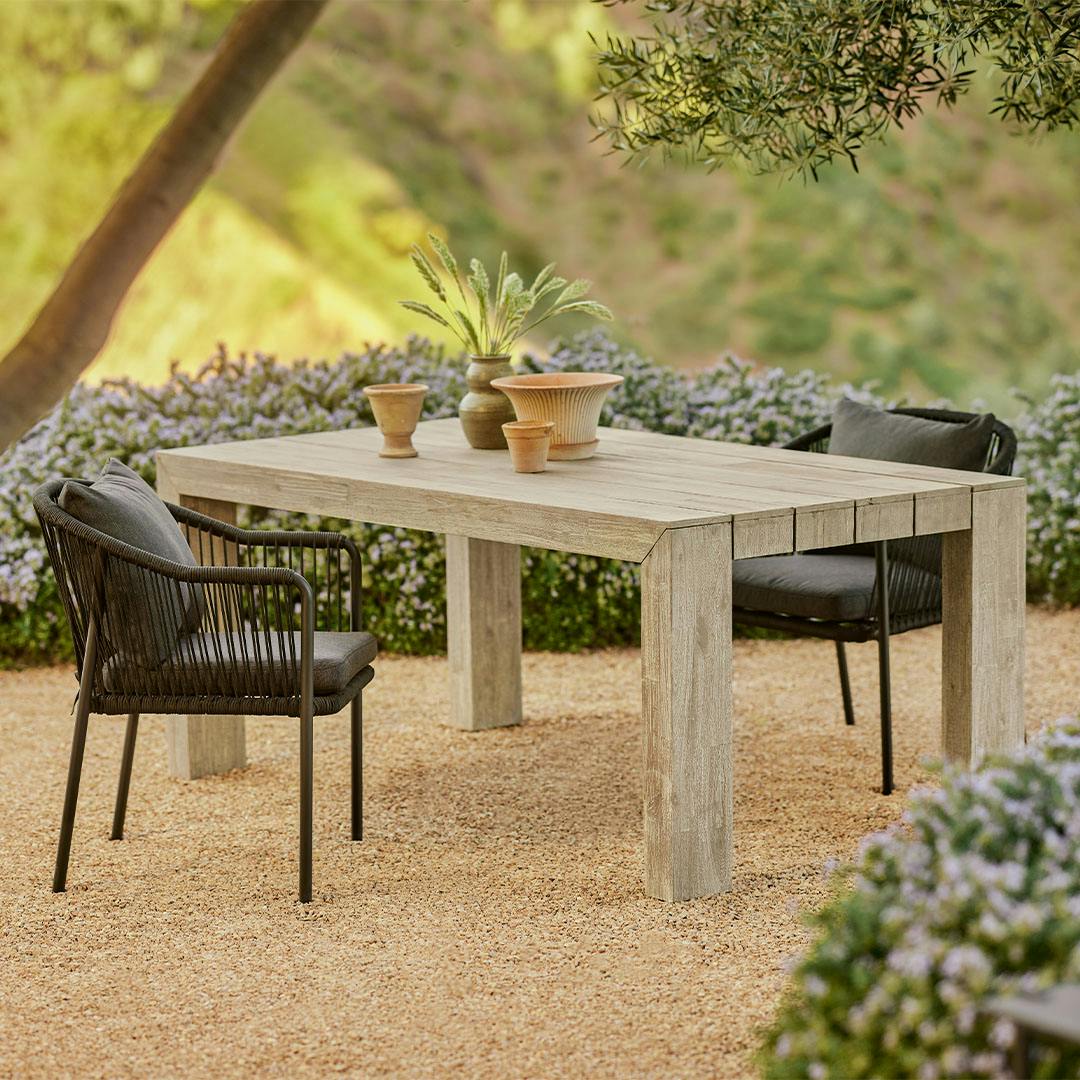 Atica 71" Outdoor Dining Table - Washed Acacia by Article