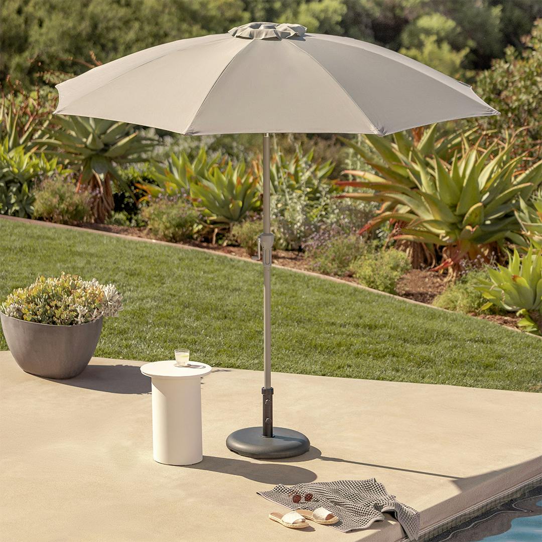 Light Gray Fabric Outdoor Patio Umbrella | Paras | Article Light Gray Fabric Outdoor Patio Umbrella | Paras | Article