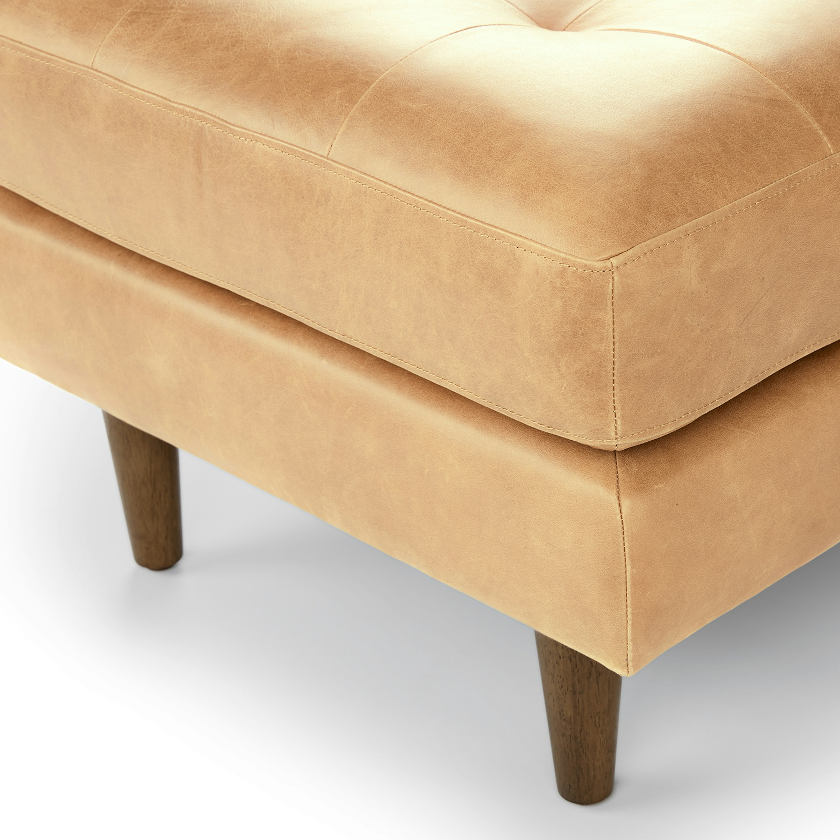 Sven 30" Leather Ottoman - Thumbnail 3