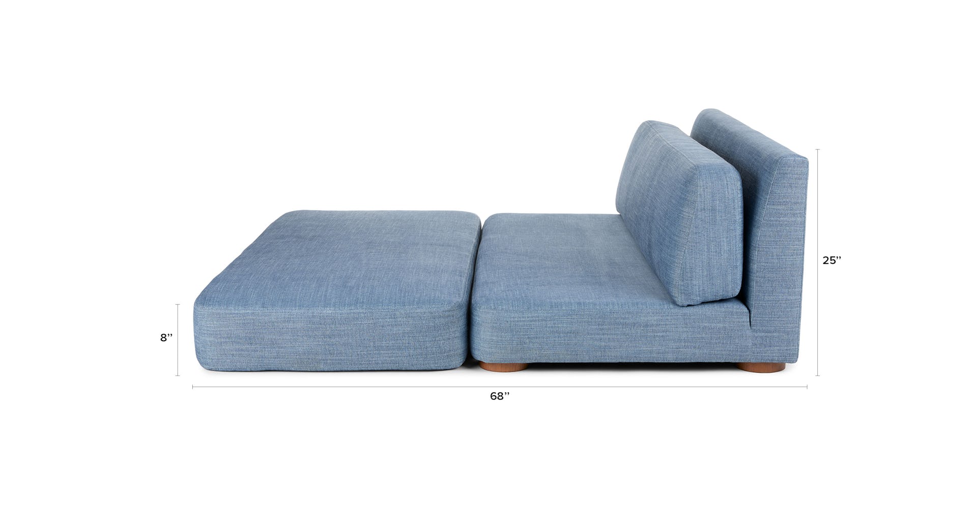 Bay Blue Simplis 3 Seater Fabric Sofa Article