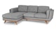 Timber Pebble Gray Left Sectional - Gallery View 3 of 11.