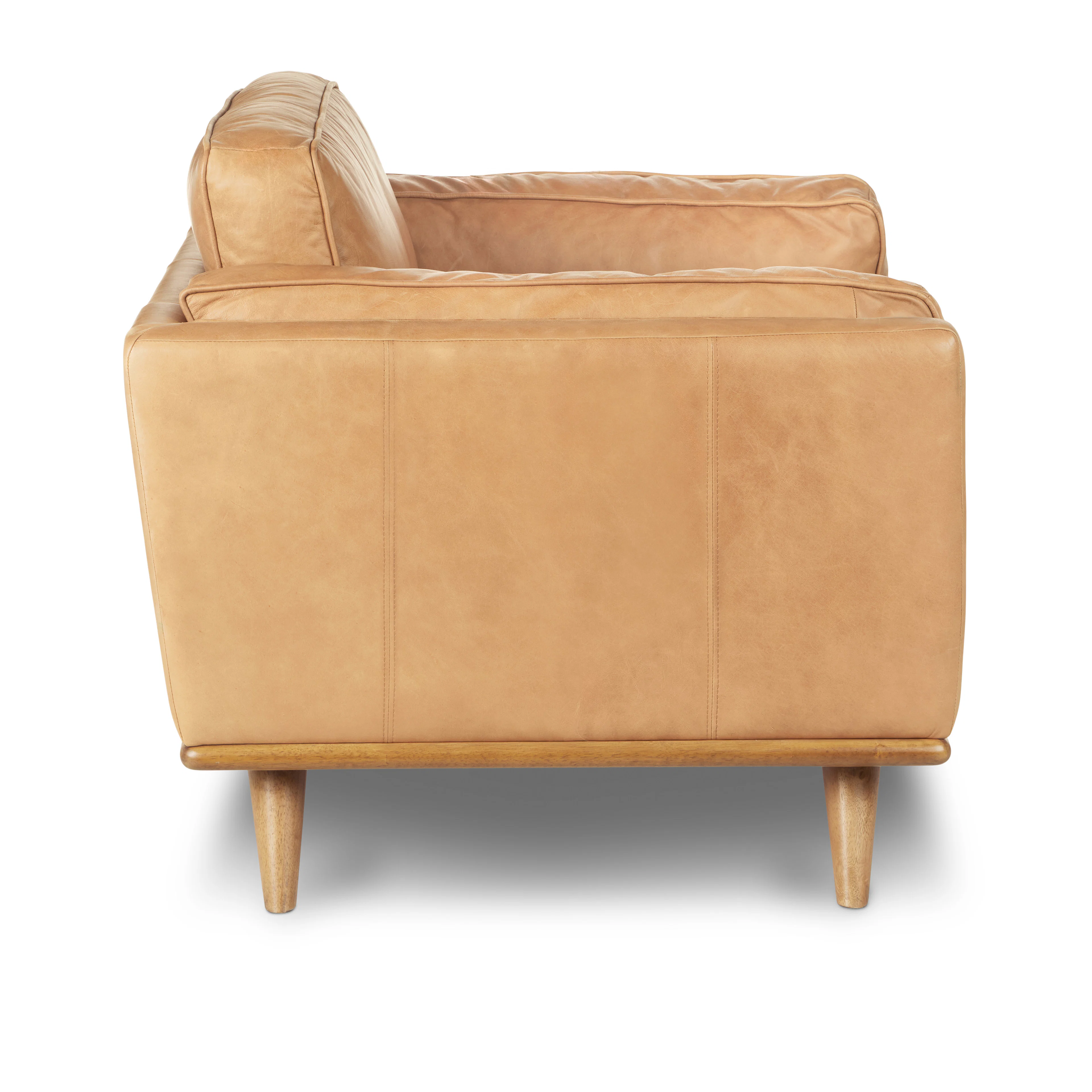 Timber 41" Leather Lounge Chair - Charme Tan