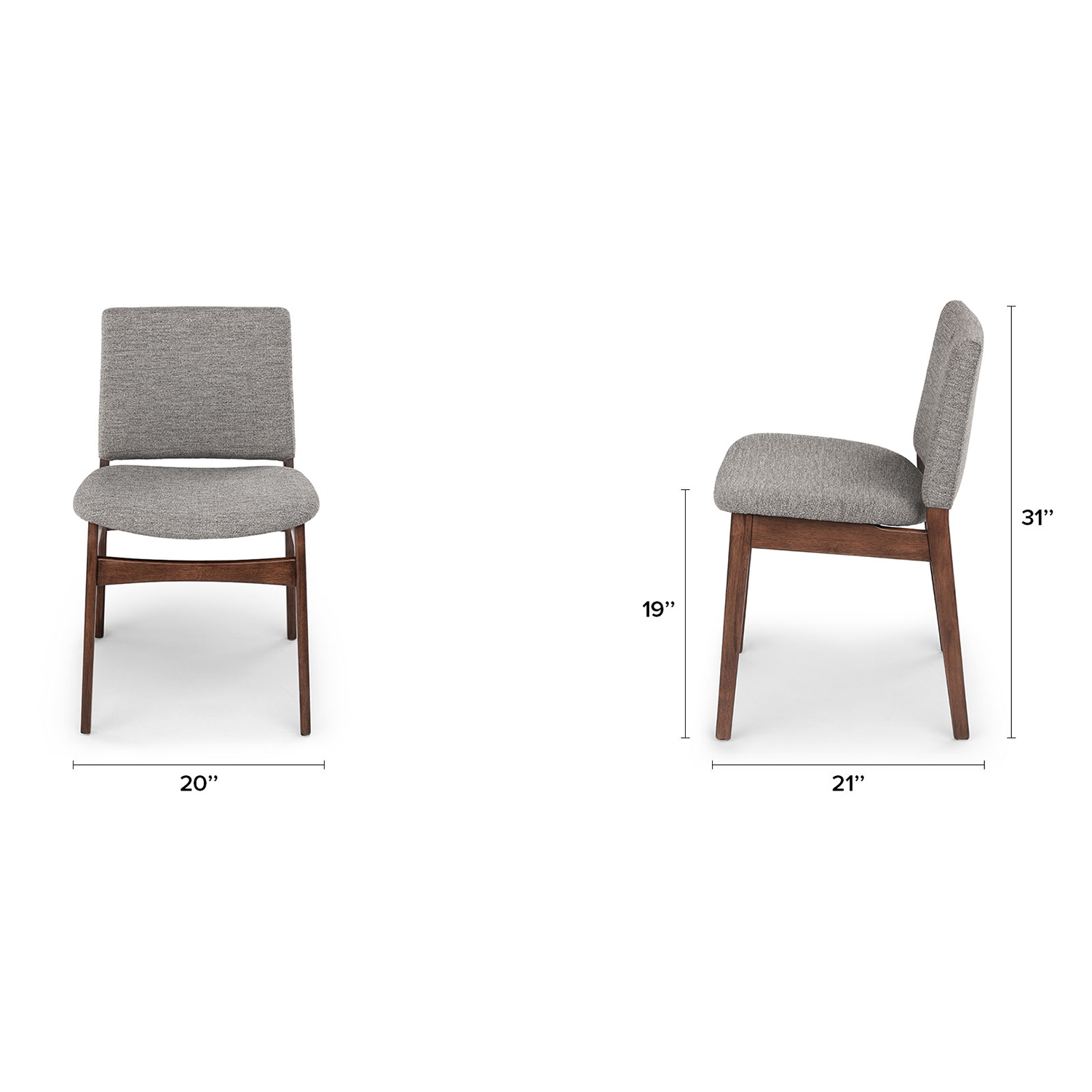 Nosh Quarry Gray Walnut Dining Chair