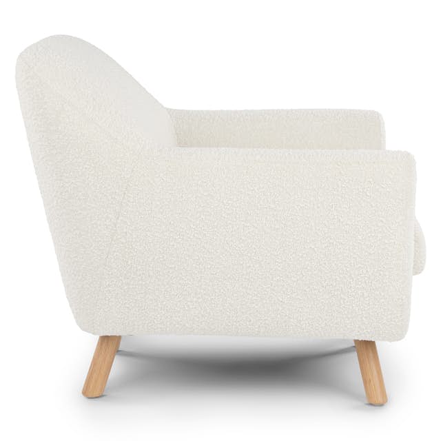 Ash & Ivory Boucle Fabric Lounge Chair Gabriola Article