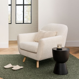Gabriola Ivory Bouclé Lounge Chair