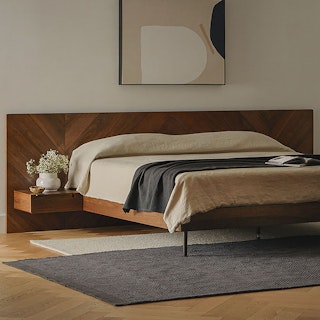 Nera King Bed with Nightstands - Walnut