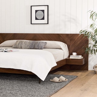 Nera King Bed with Nightstands - Walnut