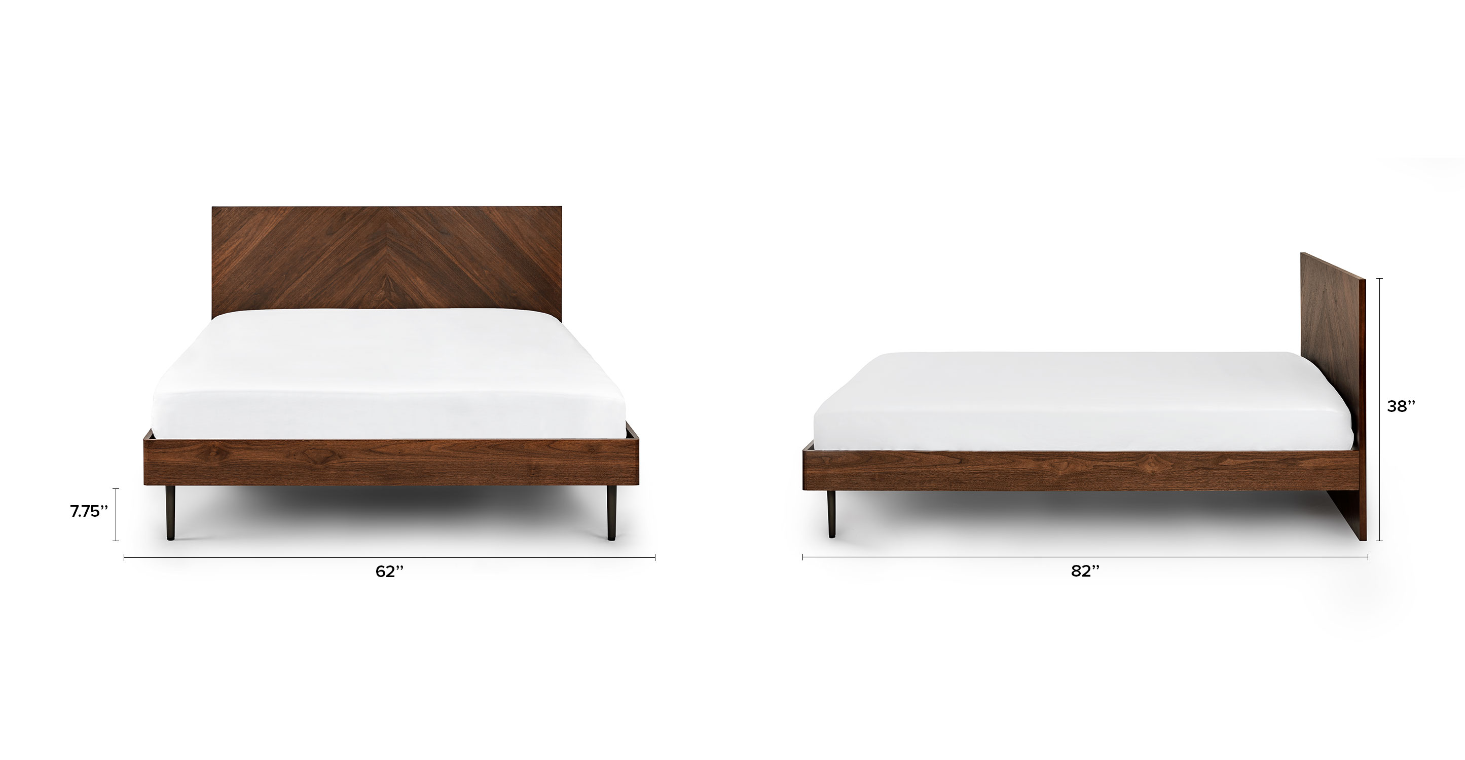 Nera walnut outlet queen bed