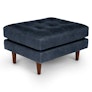 Sven 30" Leather Ottoman - Oxford Blue