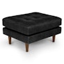 Sven 30" Leather Ottoman - Oxford Black