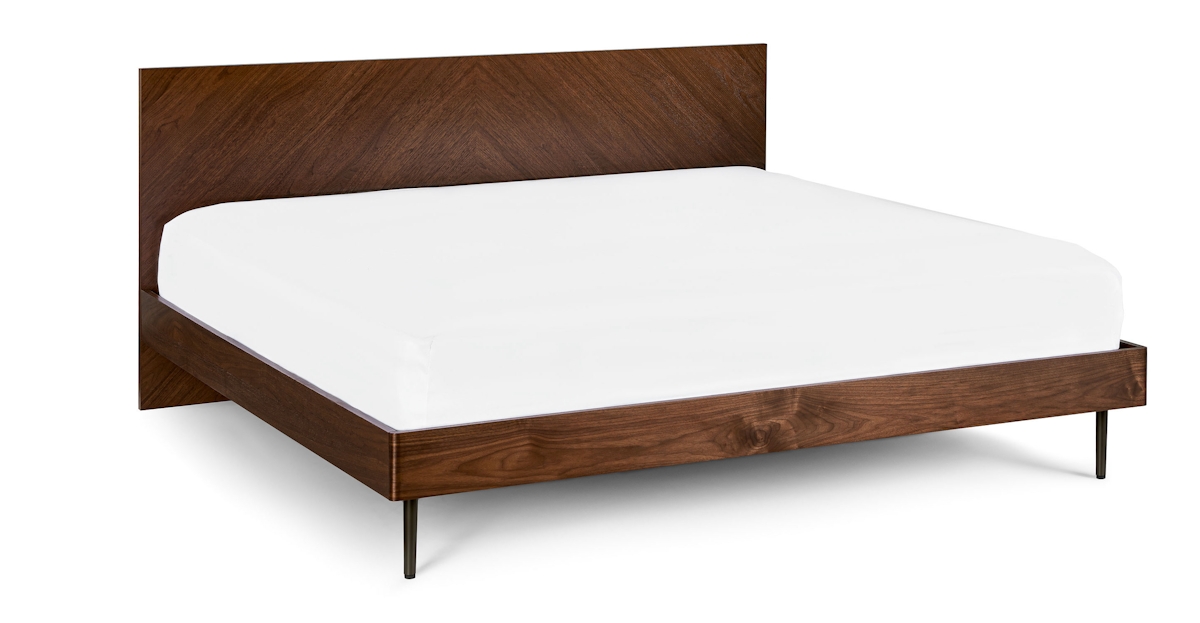 Walnut King Sized Wood Bed Frame W, How To Tell What Size Bed Frame You Have