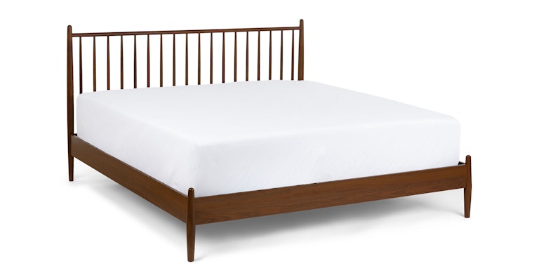 Lenia Walnut King Bed - Primary View 1 of 13 (Open Fullscreen View).