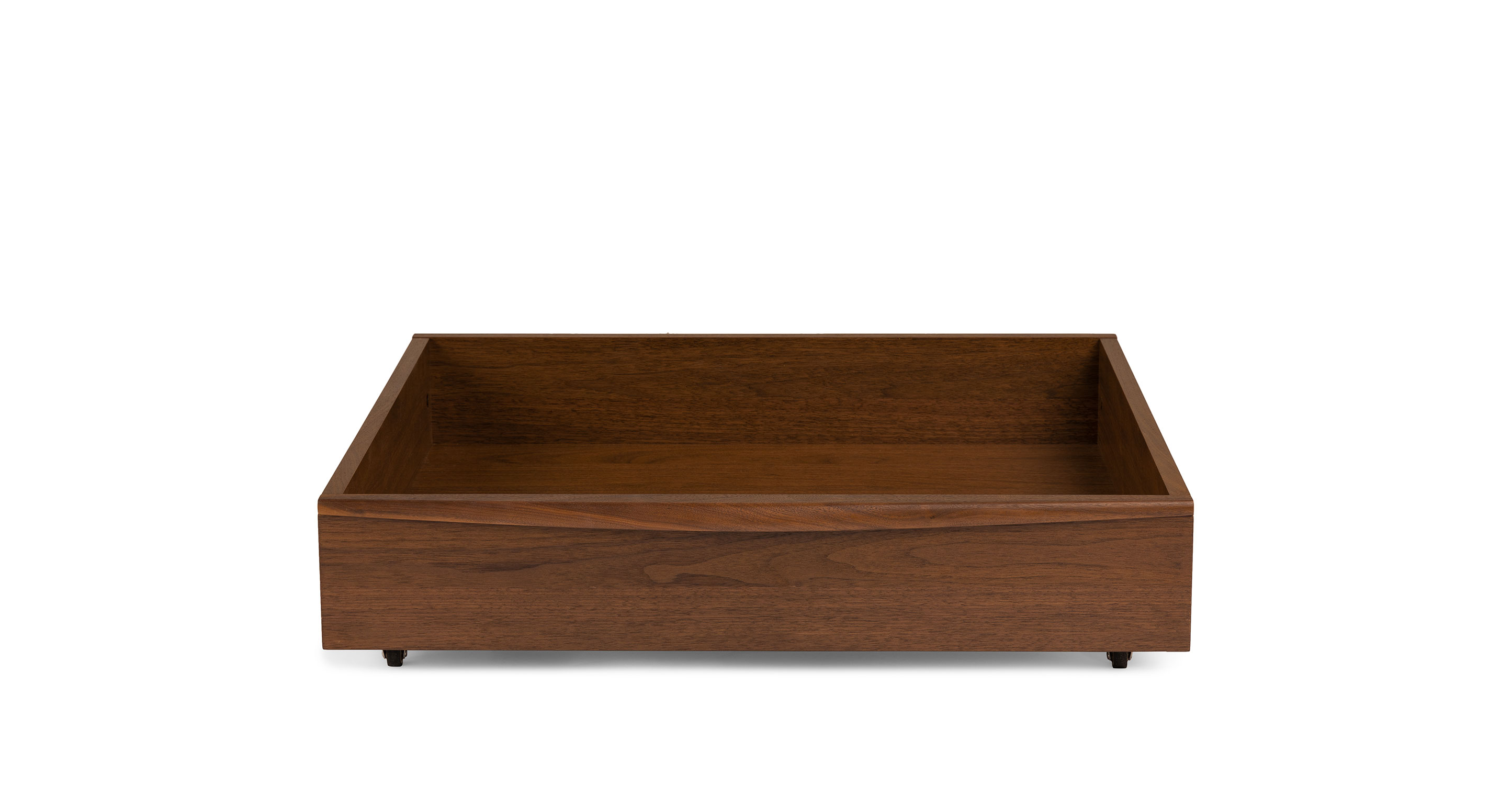 Walnut Wood Underbed Storage Drawer Lenia Article