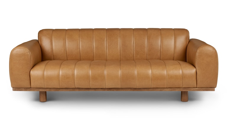 Taos Tan Leather Sofa Texada, How To Make Leather Sofa Shine Again