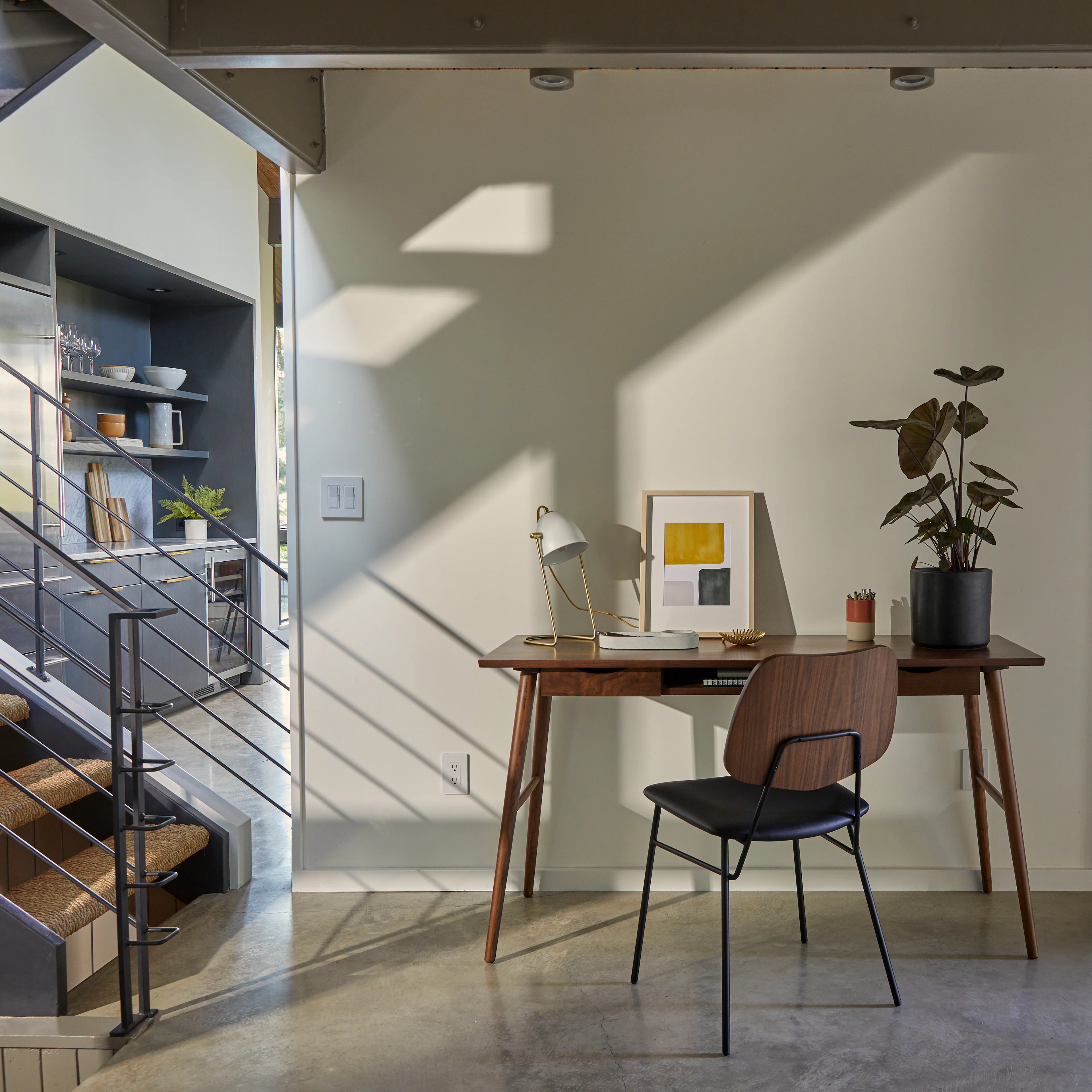 Culla 55" Walnut Desk - Modern Office Furniture