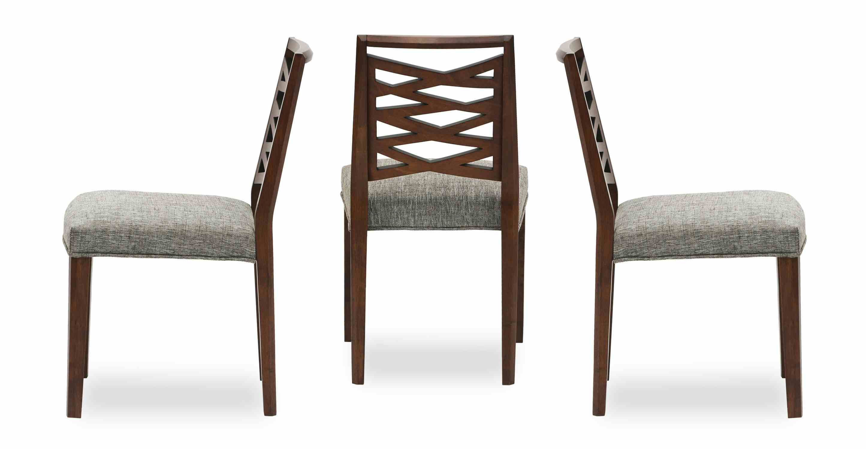 Lina Coral Fabric Upholstered Cocoa Dining Chair Dining