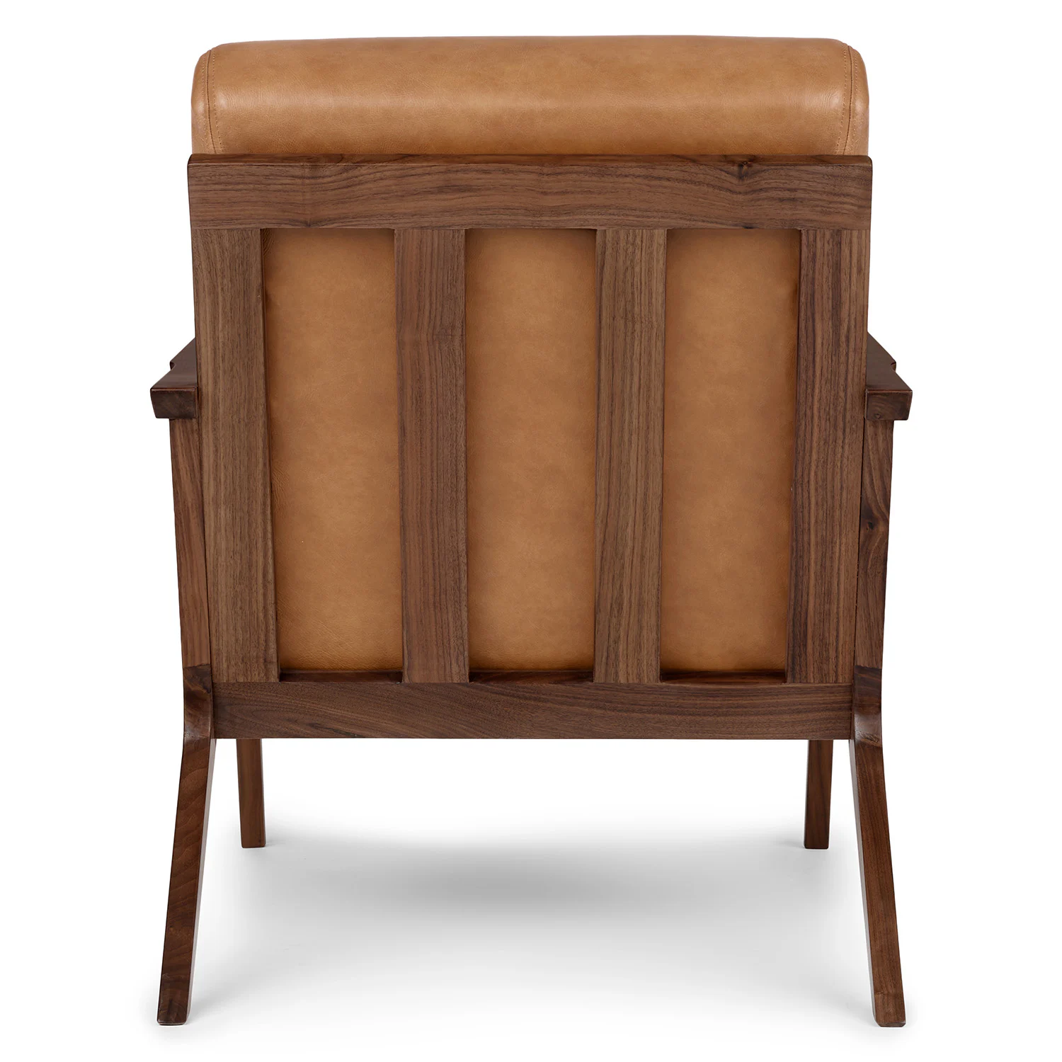 Otio 26" Leather Lounge Chair - Walnut & Toscana Tan