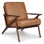 The Otio Leather Lounge Chair x Amoeba Side Table Bundle - Gallery View 1 of 6.