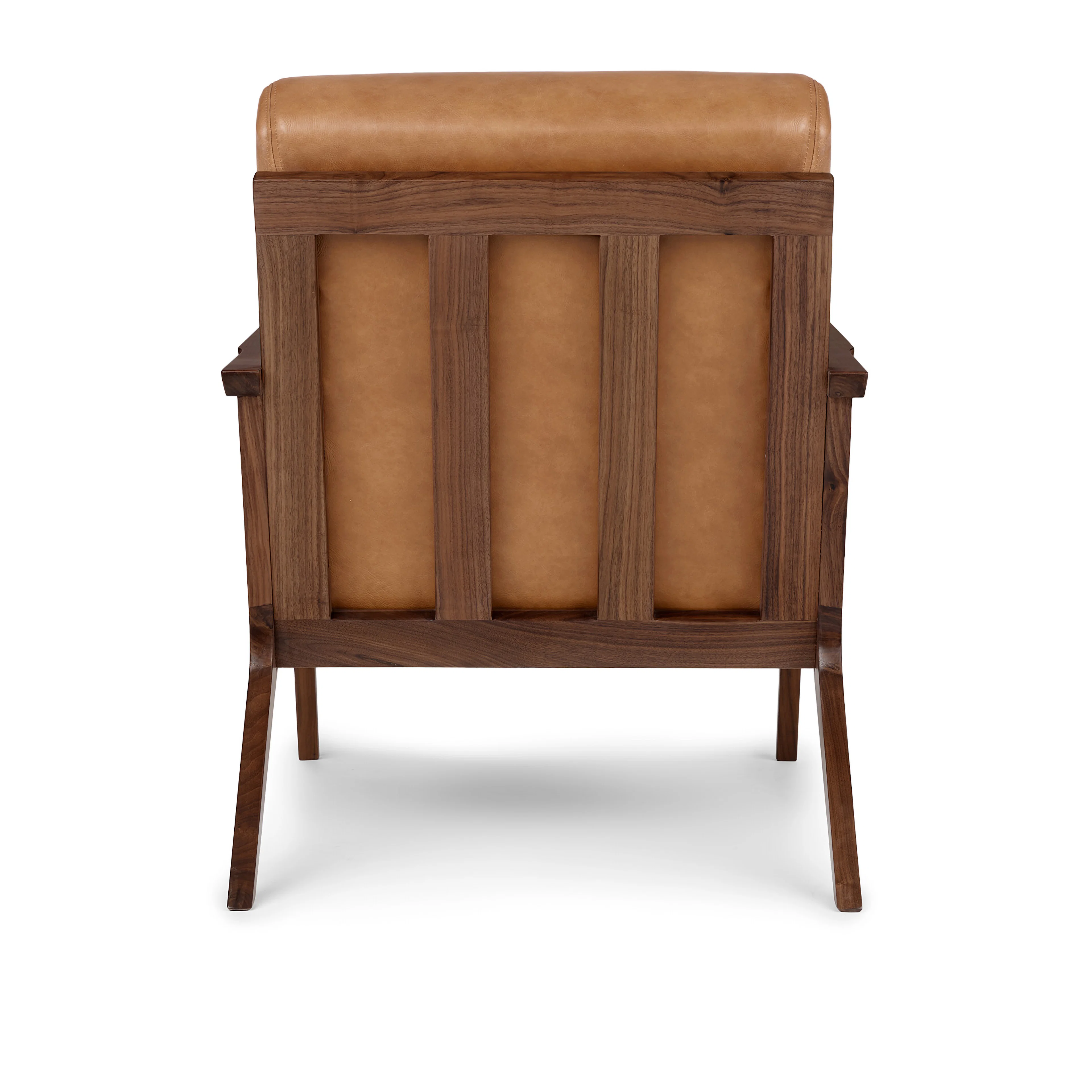 Otio 26" Leather Lounge Chair - Walnut and Toscana Tan