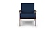 Otio Oceano Blue Walnut Lounge Chair - Gallery View 4 of 13.