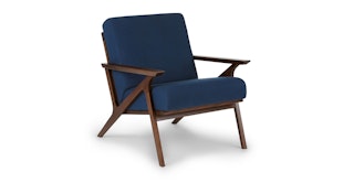 Otio Oceano Blue Walnut Lounge Chair