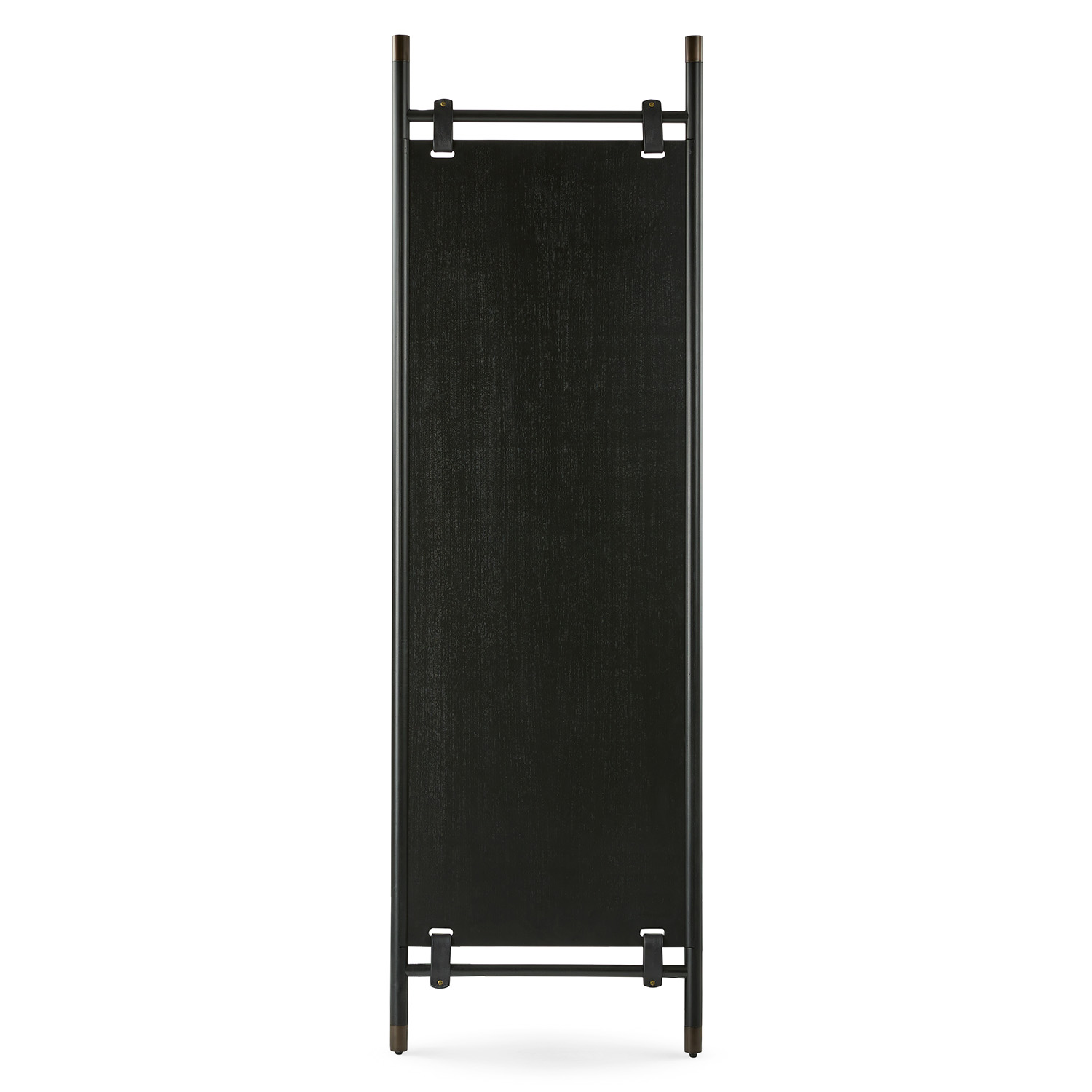 Beau Rectangular Matte Black Standing Mirror, Japandi Style