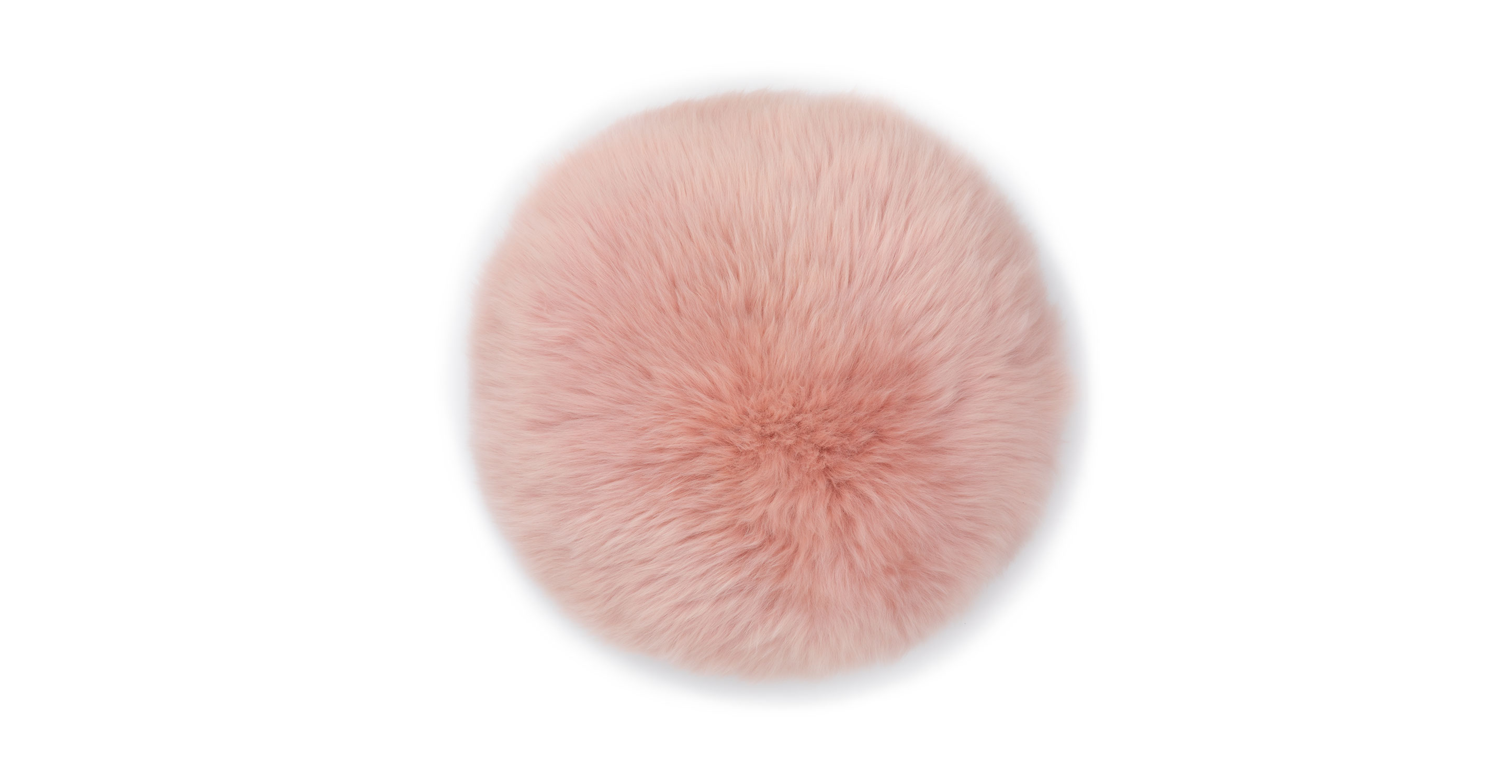 Lanna Pink Round Sheepskin Pillow