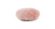 Lanna Pink Round Sheepskin Pillow - Gallery View 3 of 8.