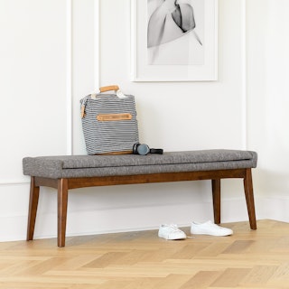 Chantel 56" Bench - Volcanic Gray