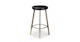 Saldo Black Leather Counter Stool - Gallery View 2 of 9.