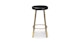 Saldo Black Leather Counter Stool - Gallery View 3 of 9.