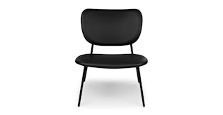 Meno Black Leather Lounge Chair