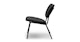 Meno Black Leather Lounge Chair - Gallery View 4 of 11.