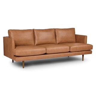 Burrard 83.5" Leather Sofa - Bella Caramel