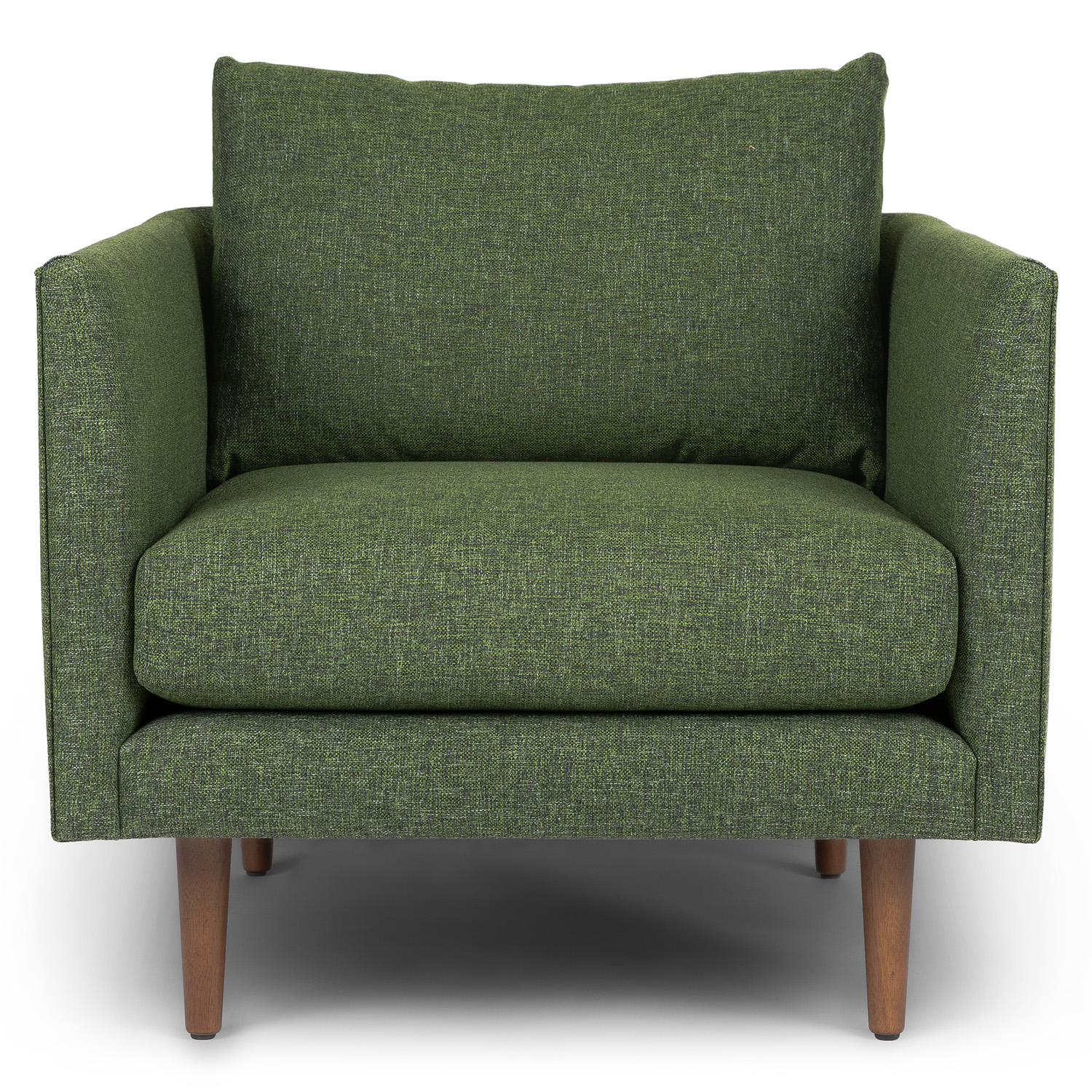 Burrard Walnut Forest Green Fabric Lounge Chair Article