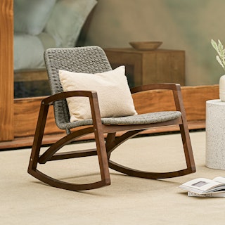 Lynea 27.25" Outdoor Rocking Lounge Chair - Freckle Gray