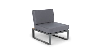 Kezia Whale Gray Armless Chair Module