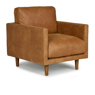 Nirvana 30" Leather Lounge Chair - Dakota Tan