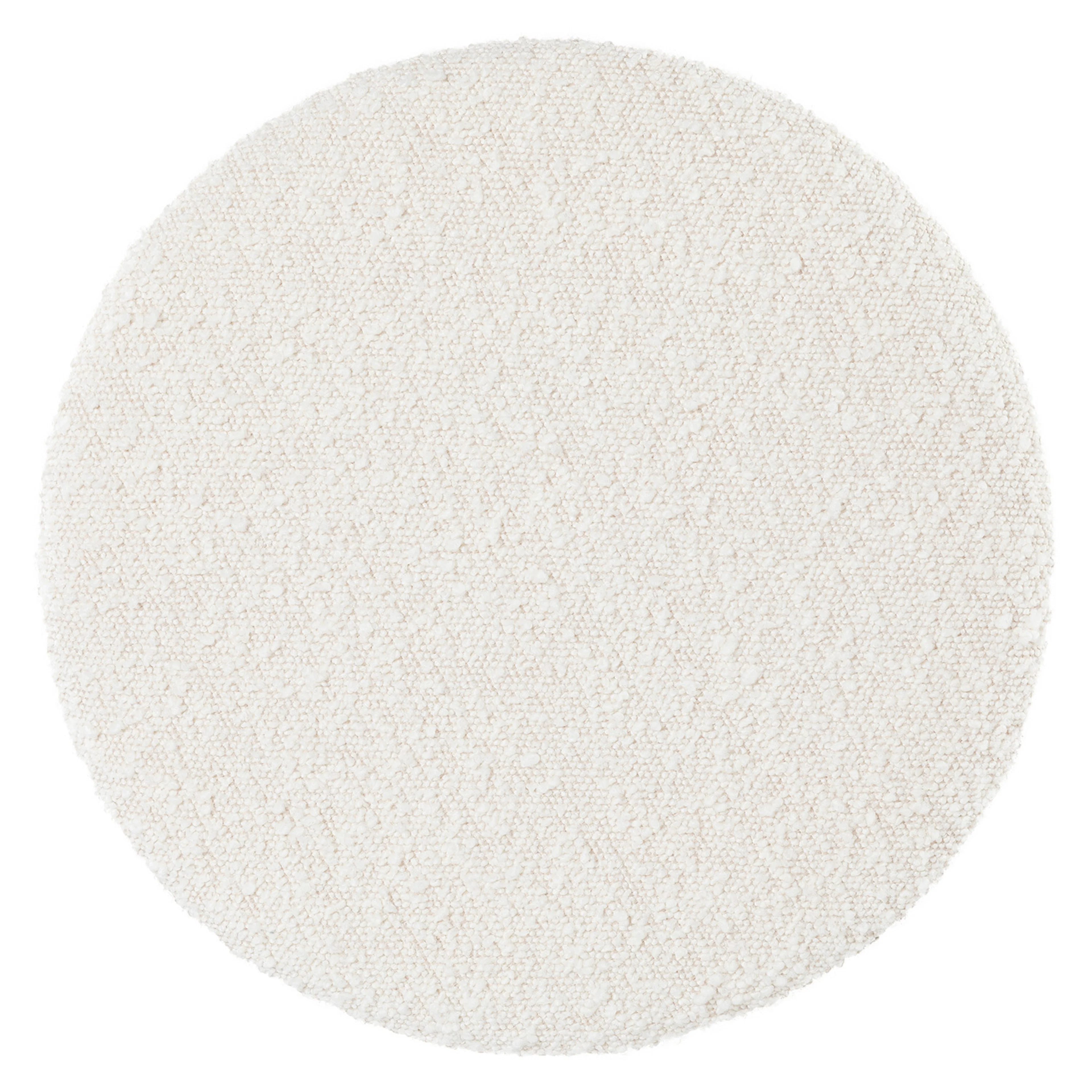 Cilo 16" Ivory Bouclé Ottoman - Stylish & Cozy