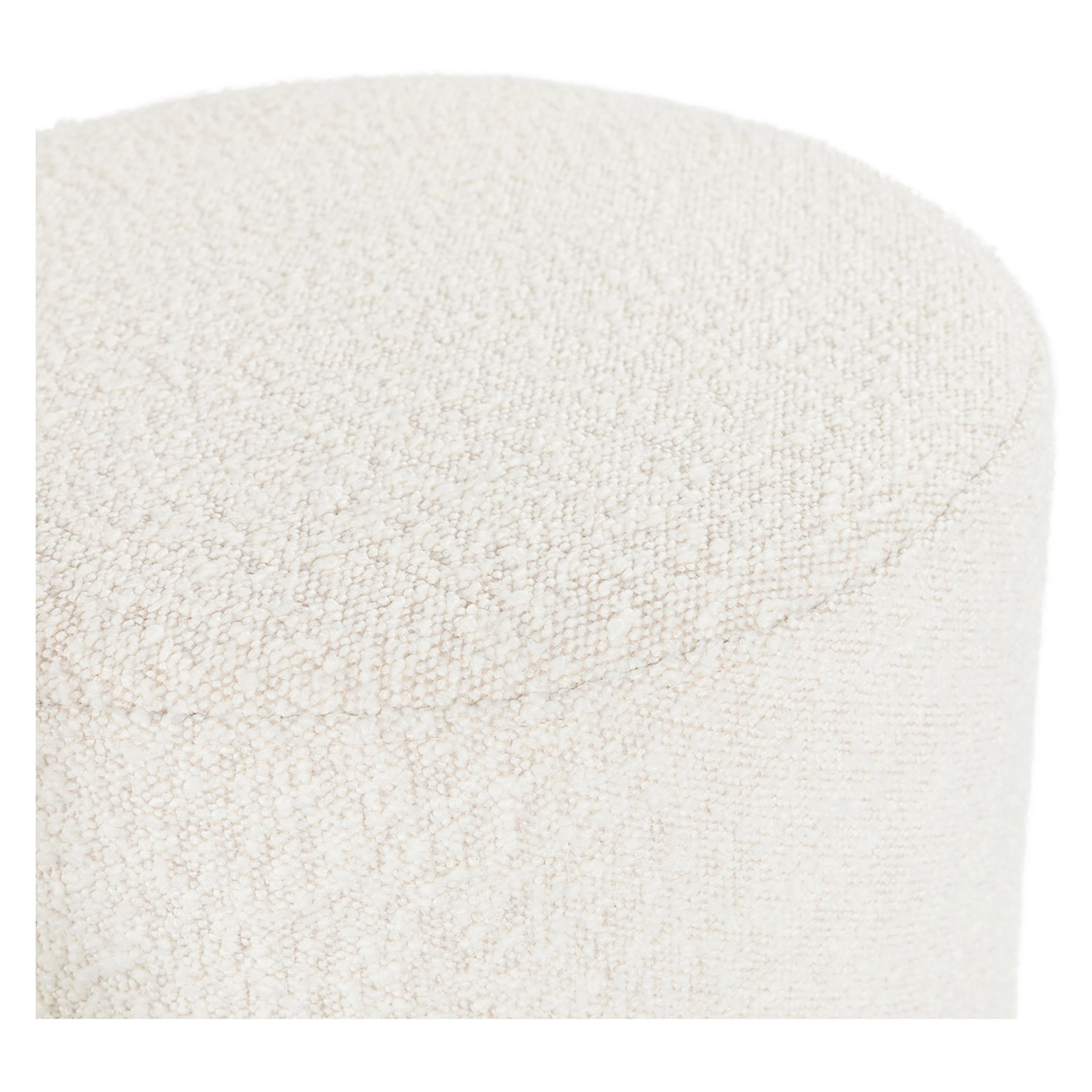 Cilo 16" Ivory Bouclé Ottoman - Stylish & Cozy