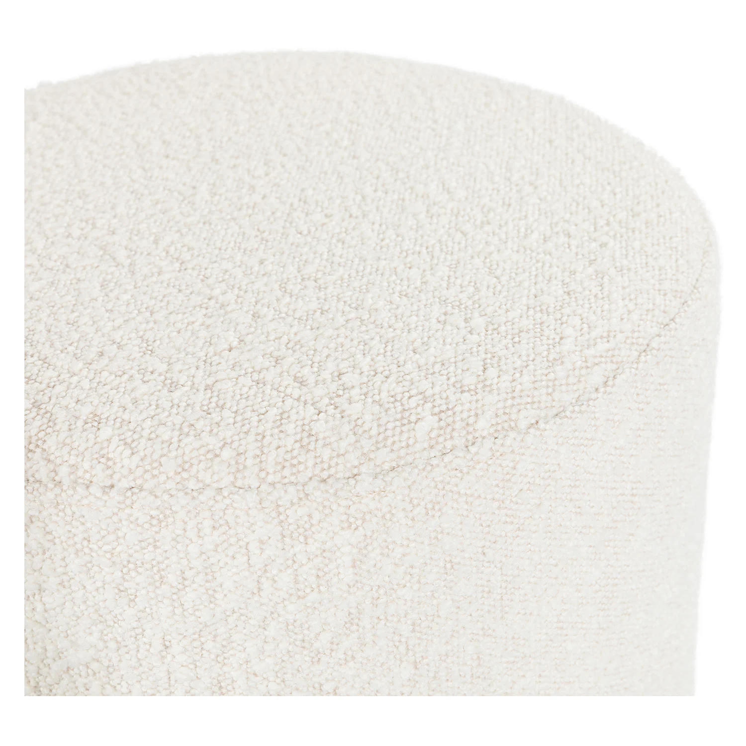 Cilo 16" Ivory Bouclé Ottoman - Stylish & Cozy