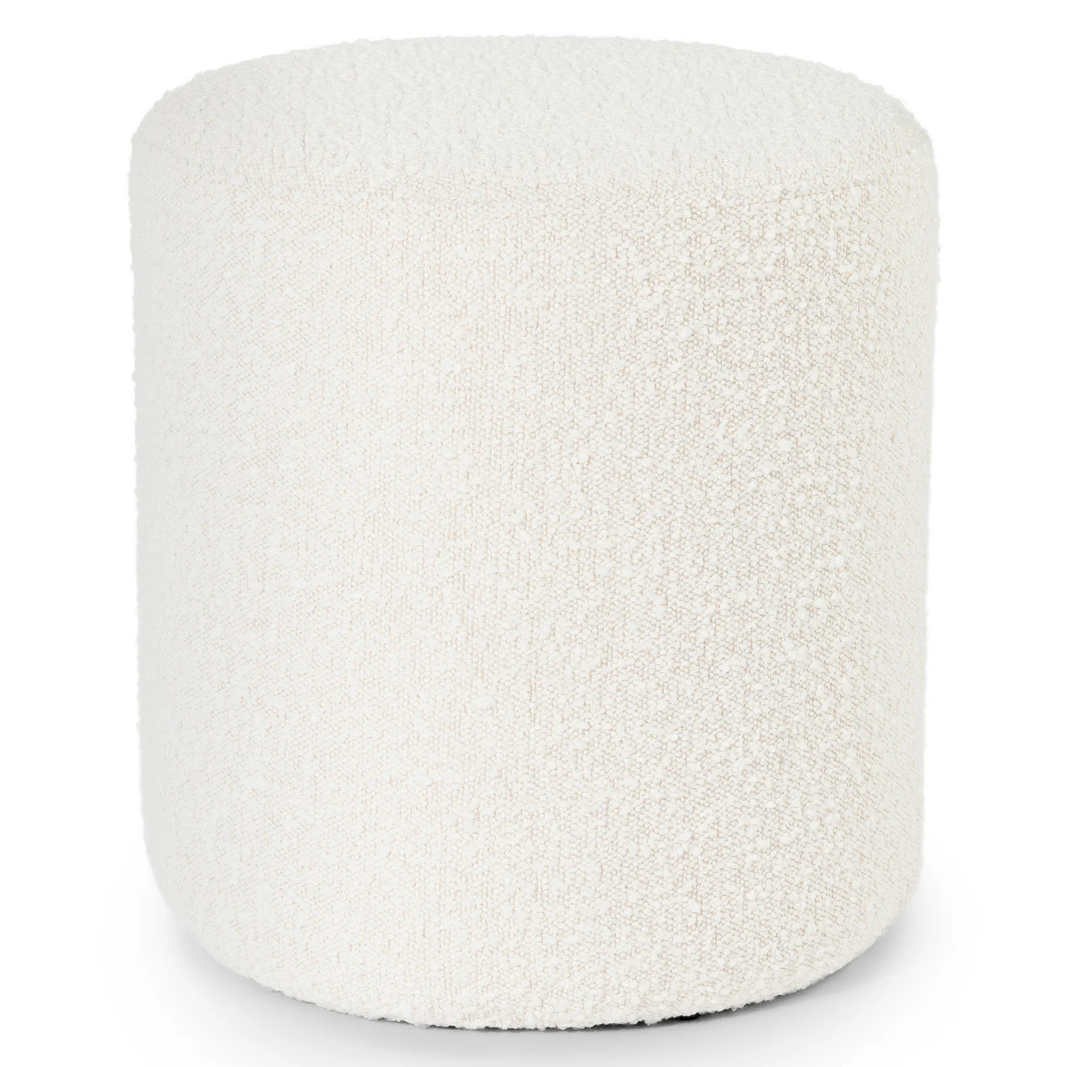 Cilo 16" Ivory Bouclé Ottoman - Stylish & Cozy
