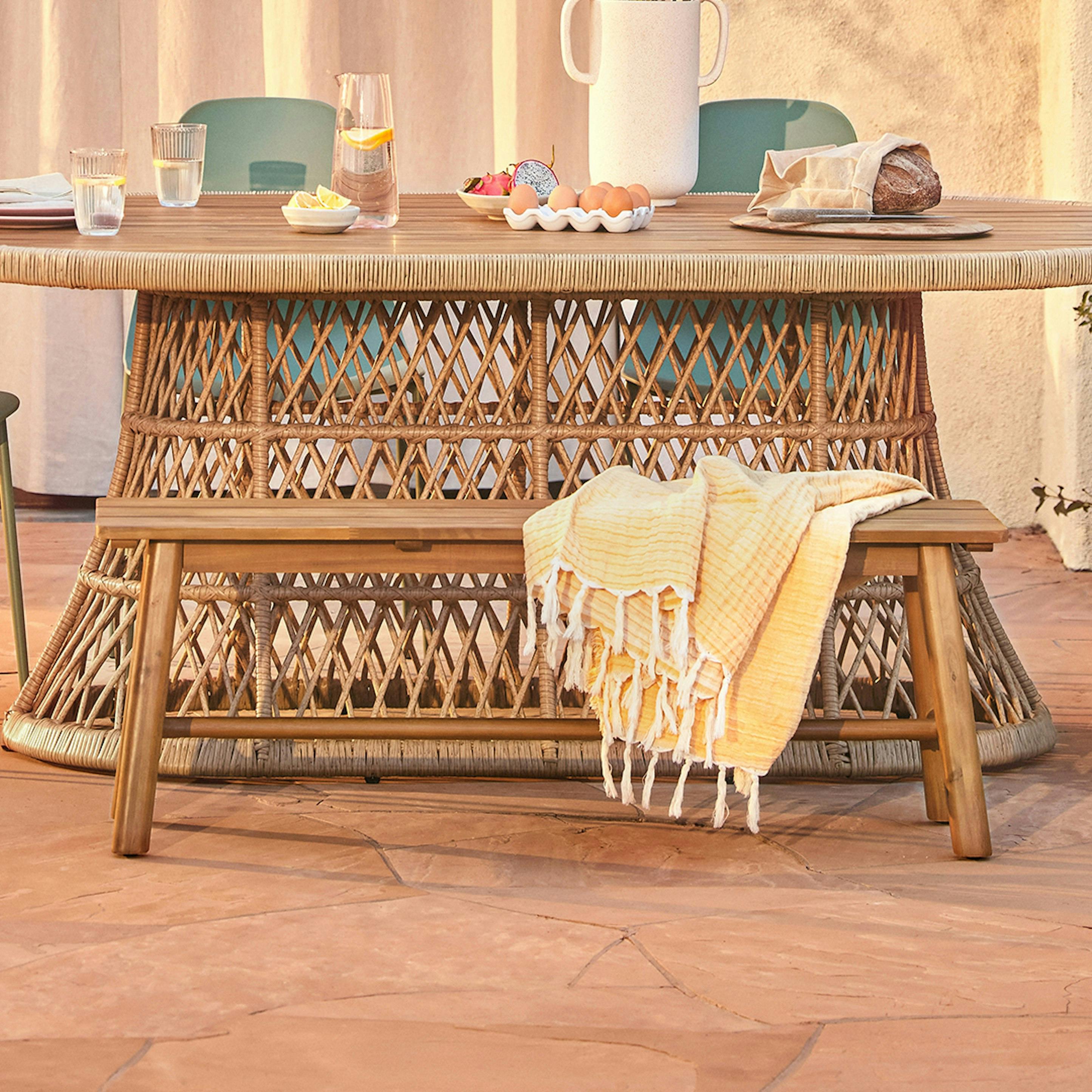 Kempel 47" Outdoor Bench - Acacia