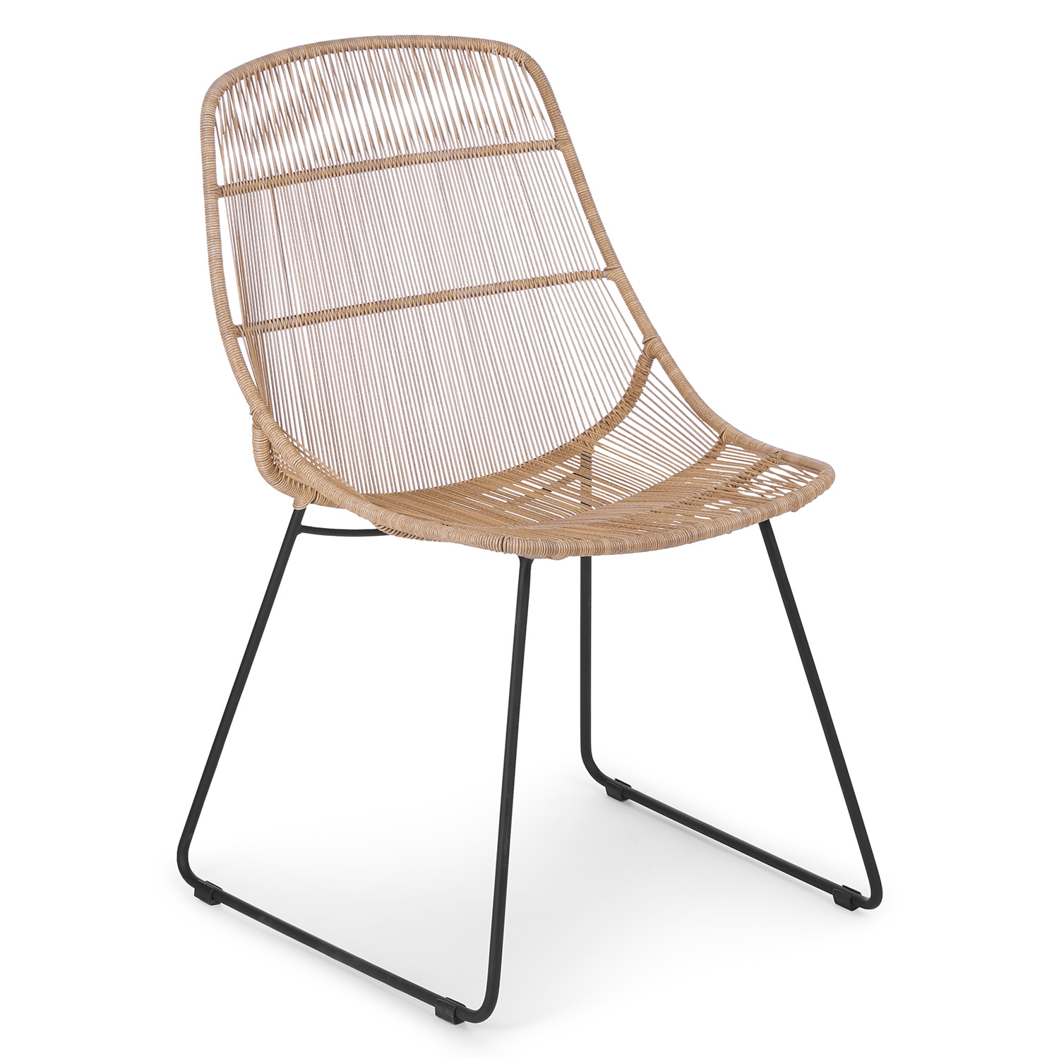 Black Steel & Natural Wicker Dining Chair | Selka | Article Black Steel & Natural Wicker Dining Chair | Selka | Article
