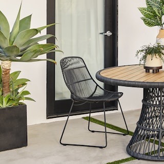 Selka Outdoor Dining Chair - Black
