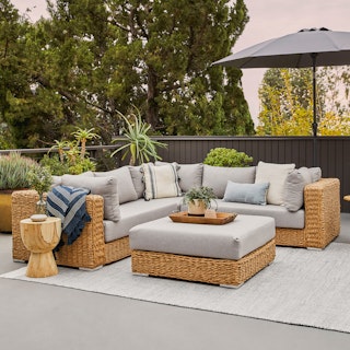 Capra 97" Outdoor Sectional - Beach Sand