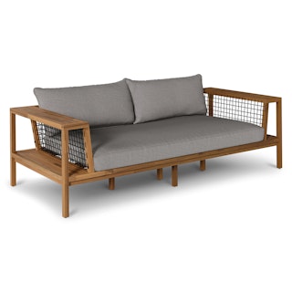 Callais 90.5" Outdoor Sofa - Taupe Gray